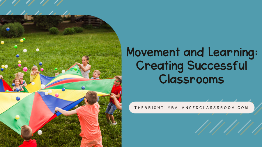 movement and learning blog image with children playing a ball and parachute activity